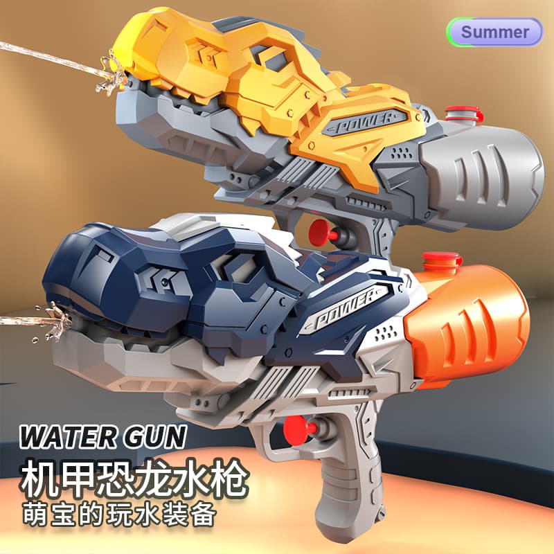 Online celebrity children's mechanical dinosaur water gun toy double nozzle unicorn water gun summer beach water toy