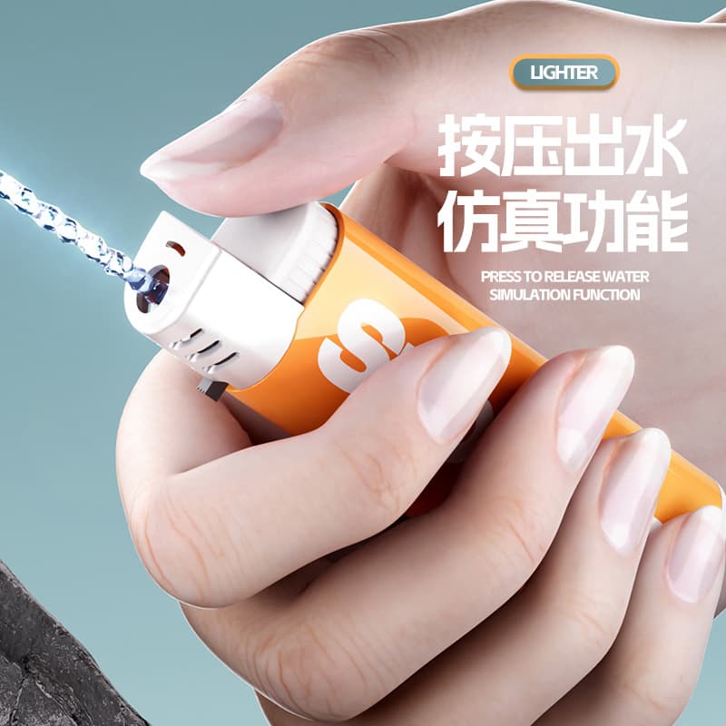 Factory Direct Sales Lighter, Water Gun Toy, Water Spray Lighter, Fun Popular Toy, Douyin Same Style