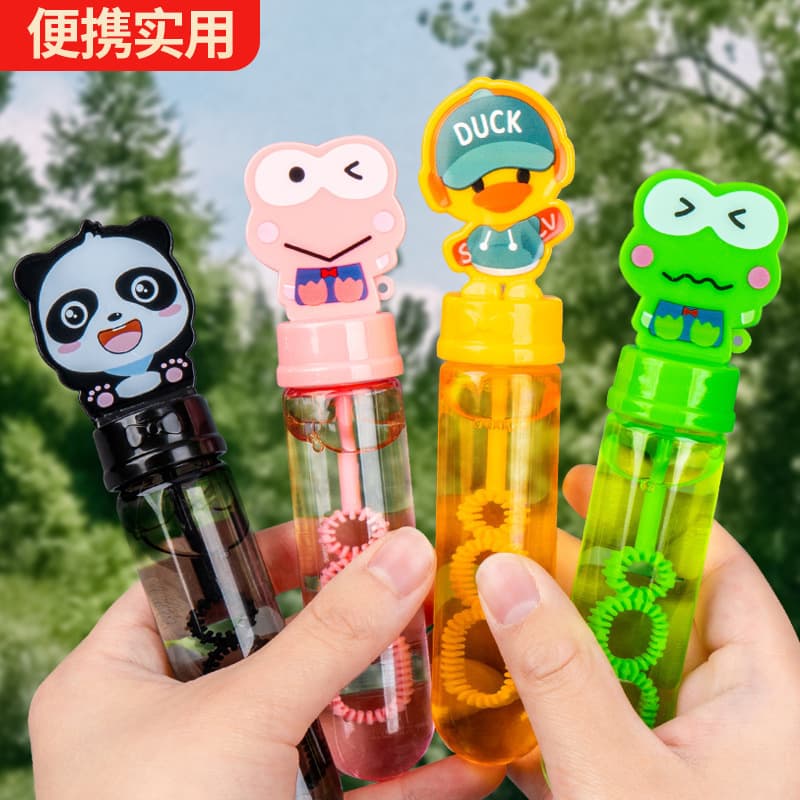 Park Scenic Spot Stall Toys Kids Handheld Bubble Blowing Children Outdoor Bubble Blowing Water Cartoon Panda Bubble Stick
