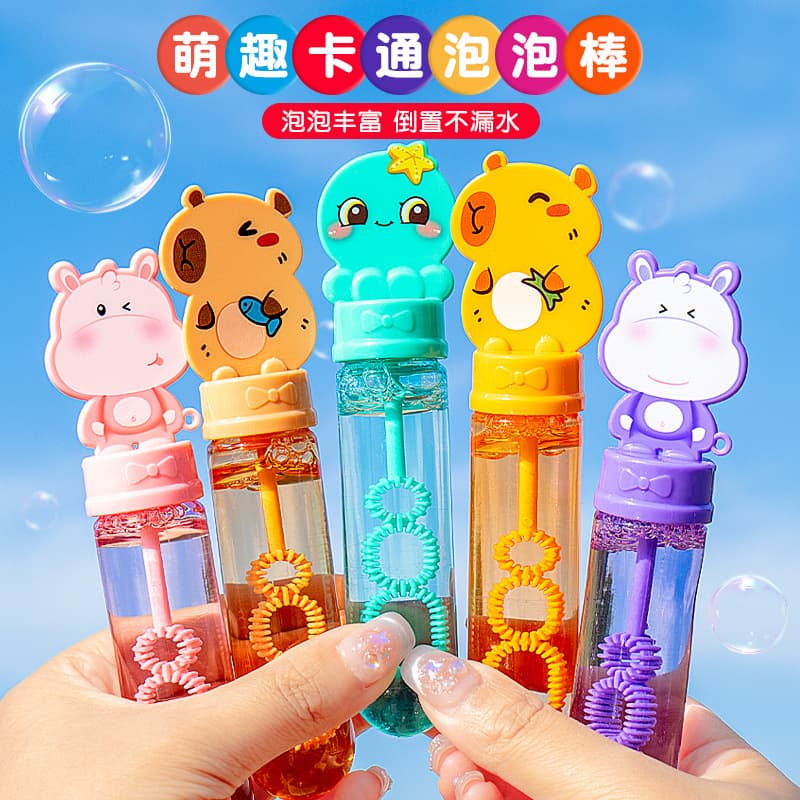 Children's Handheld Mini Bubble Wand Small Branch Parent-Child Interactive Children's Outdoor Bubble Blowing Water Bubble Wand with Water Wholesale