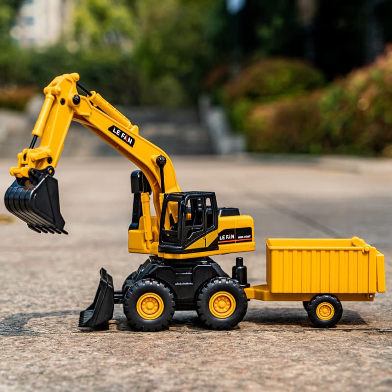 Children's Inertial Engineering Vehicle Excavator Toy Push Excavator Tipper Forklift Stall Car Model Boy Excavator