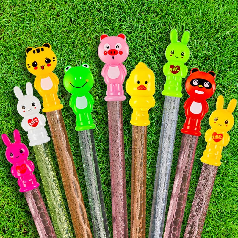 Children's bubble blowing toy small size cartoon bubble stick bubble device colorful bubble water refill liquid stall wholesale