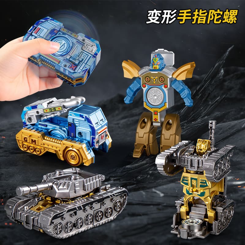 Creative Transforming Robot Fingertip Gyro Decompression Adult Toys Children's Primary School Students' Toys Internet Celebrity Hot Model