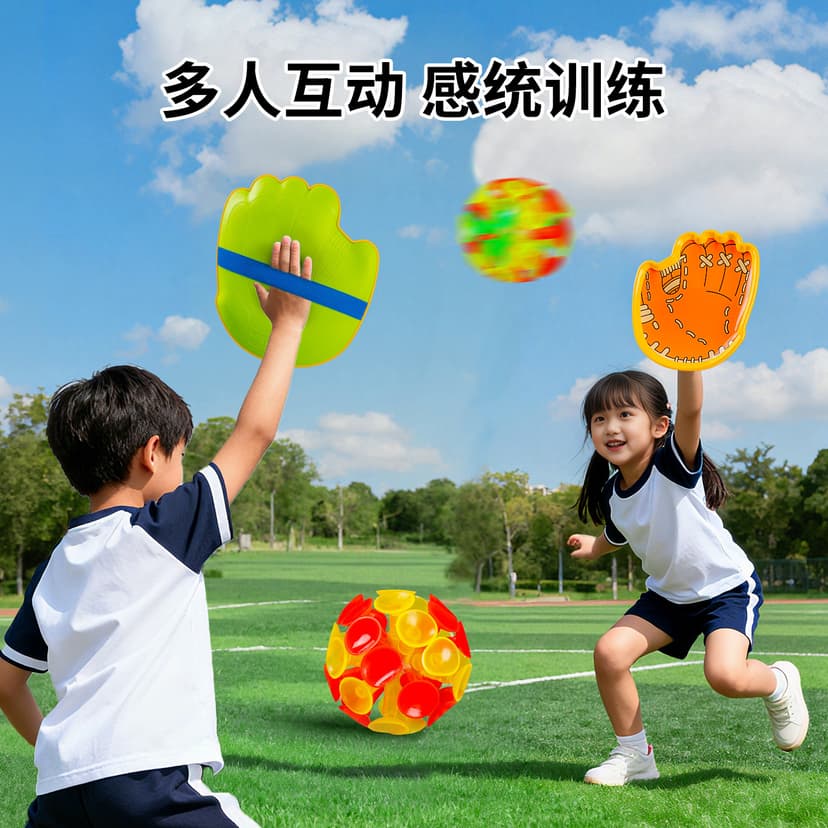 Children's Palm Suction Cup Throwing Ball Kindergarten Luminous Sticky Target Ball Hand-Held Ball Family Indoor and Outdoor Leisure Sports Toys