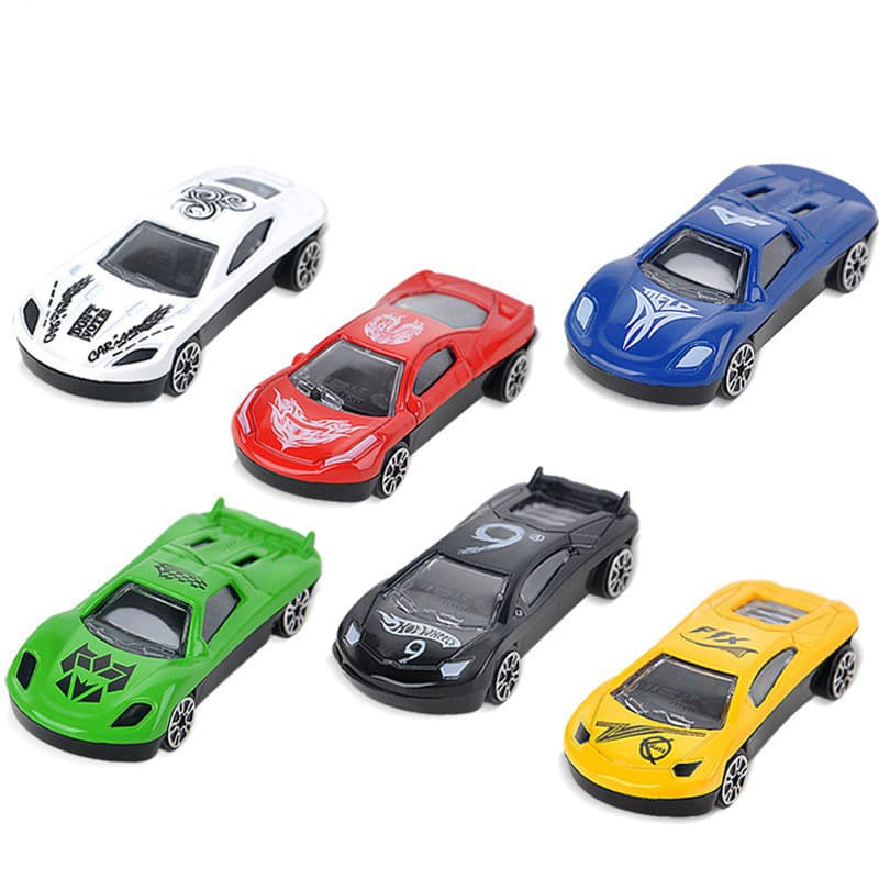 A variety of mini sliding alloy car model simulation sports car children's toy car boy toy stall hot sale