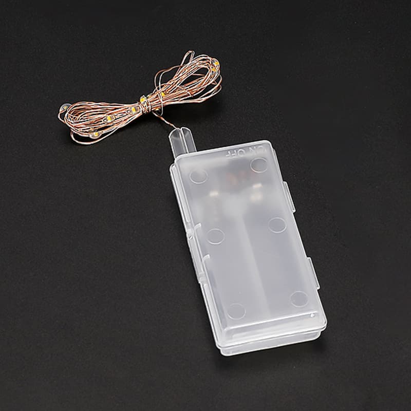 Wholesale Led Light Strip Light String Battery Box Bare Light Aa Battery Toy Holiday Indoor and Outdoor Atmosphere Decoration Copper Wire