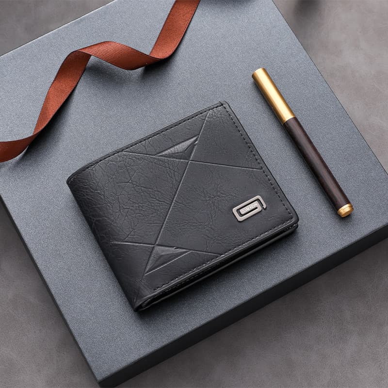 Factory Direct Sales Men's Wallet Multi-Functional Business Casual Storage Large Capacity Waterproof Card Holder Cross-Border Supply Portable