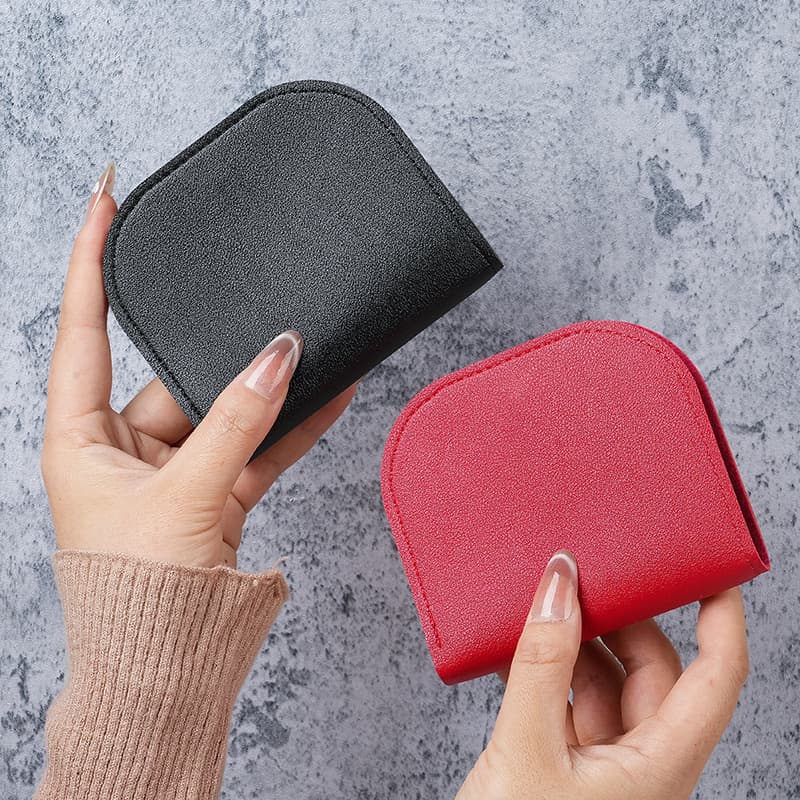 Hot Selling Wallet Ins New Semi-Circle Mini Female Cute Compact Wallet Wholesale Internet Celebrity Pure Color Versatile Coin Purse