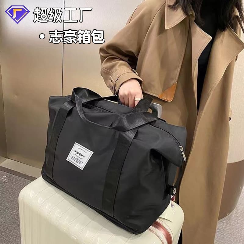 Travel Bag Double-Layer Large-Capacity Trolley Case for Women, Portable for Business Trips, Maternity Storage, Sports Travel Suitcase, Luggage Bag