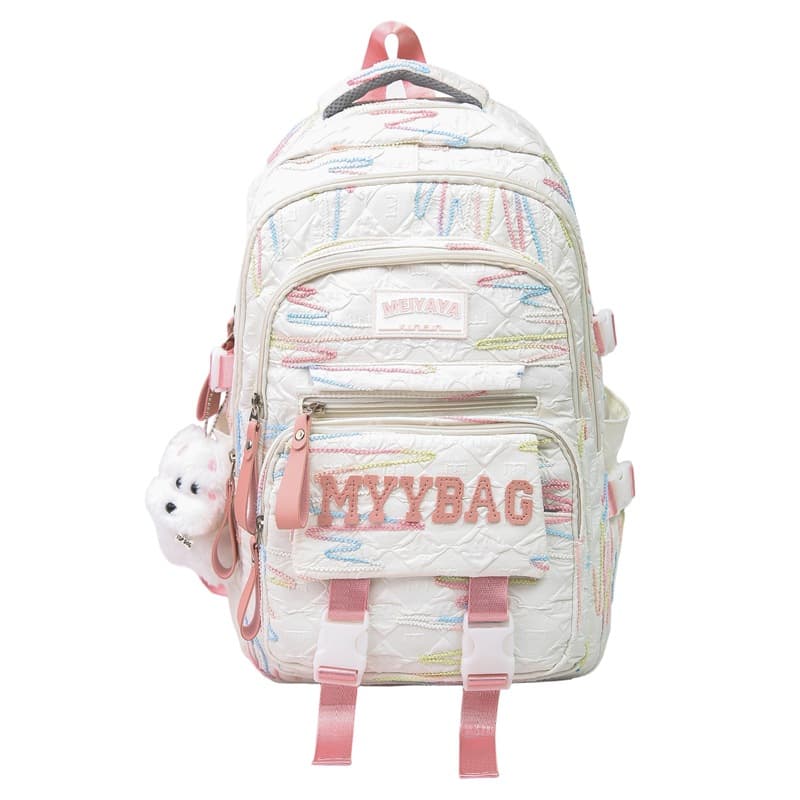 Student Schoolbags, Female Elementary School Students, Junior High School Students, High School Three-Piece Set, College Student Backpacks, Large-Capacity Girls' Backpacks
