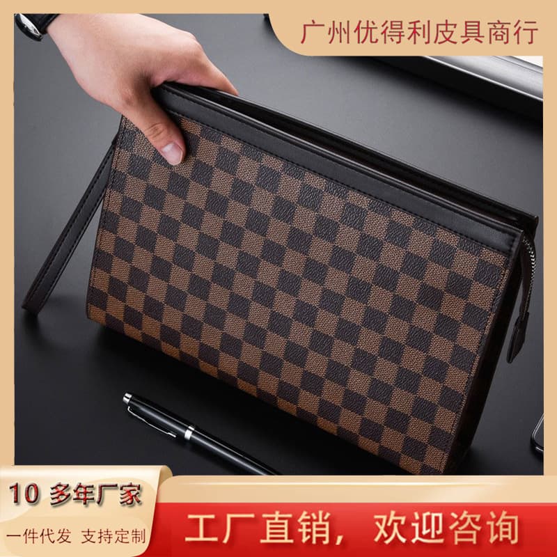 Handbag New Men's Casual Clutch Handbag Business Large Capacity Fashion High-End Outing Envelope Wallet