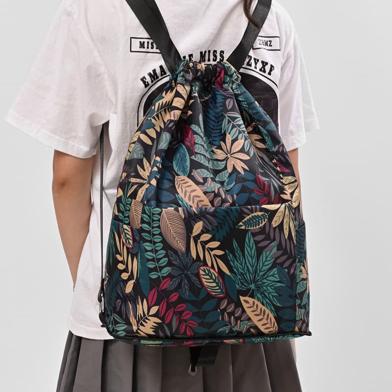 Folding Drawstring Lightweight Backpack, Portable, Fashionable, Large-Capacity Travel Storage Bag, Basketball Bag Manufacturer