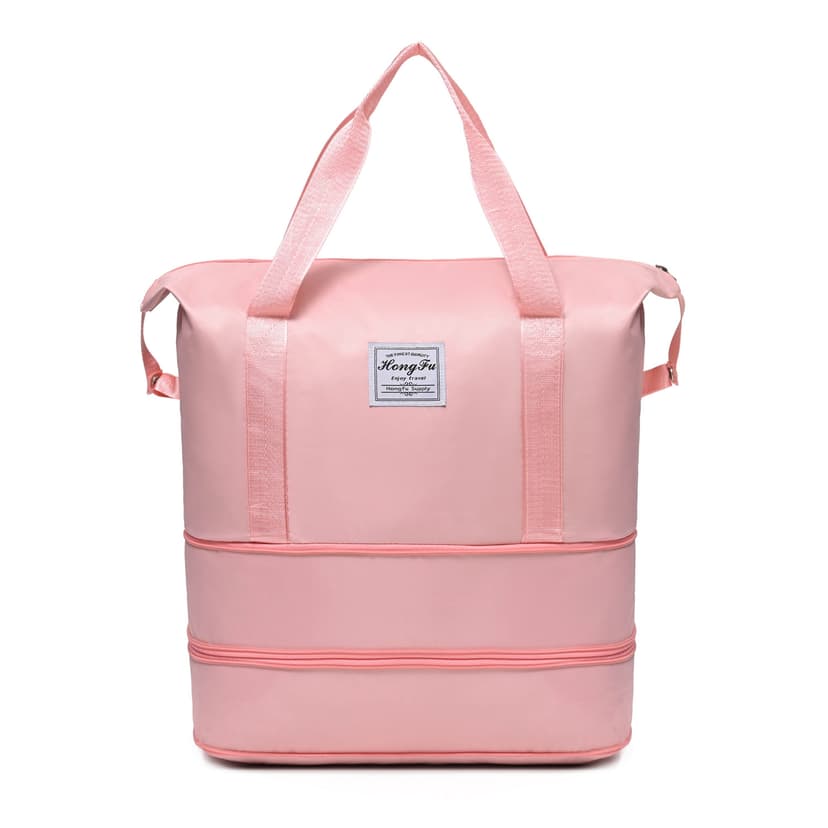 Travel Bag Large Capacity Double-Layer Expansion Portable Short-Distance Luggage Bag Roller Dry and Wet Separation Fitness Accommodation Storage Bag