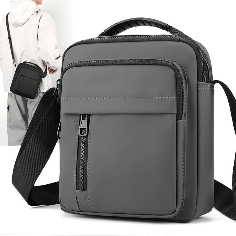 New Cross-border Simple Casual Durable Shoulder Bag Large Capacity Multi-pocket Waterproof Leather Membrane Cloth Crossbody Bag Wholesale