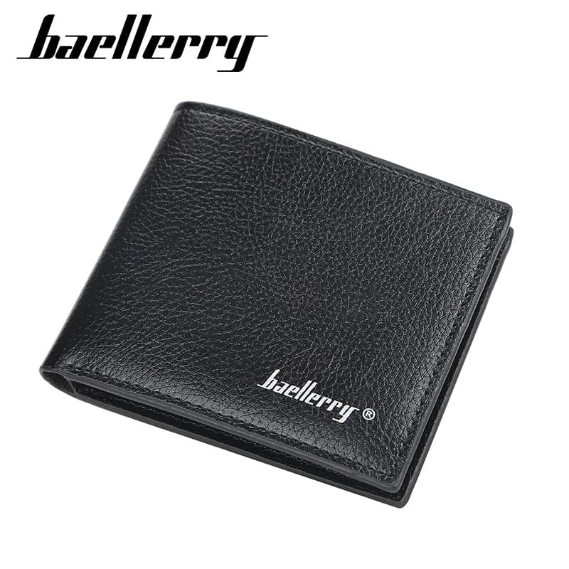 Men's Wallet Short baellerry Korean-style Litchi Pattern Open Wallet Simple Thin Soft Leather Ticket Holder Explosions