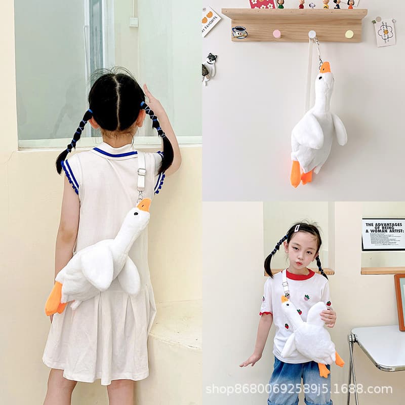 Cross-Border Big White Goose Doll Doll Internet Celebrity Big White Goose Toy Girl Birthday Gift Large Sleeping Pillow Doll