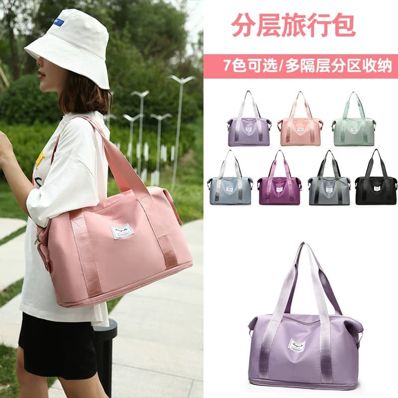 Women's Large-Capacity Short-Distance Travel Bag, Lightweight Handbag, Boarding Luggage Bag, Sports Yoga Fitness Bag