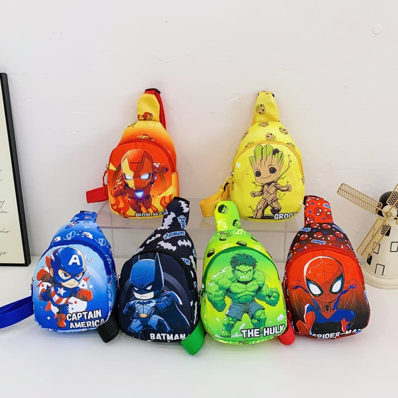 New Cartoon Anime Children's Chest Bag Boys Casual All-match Outdoor Change Shoulder Bag Mini Printed Crossbody Bag