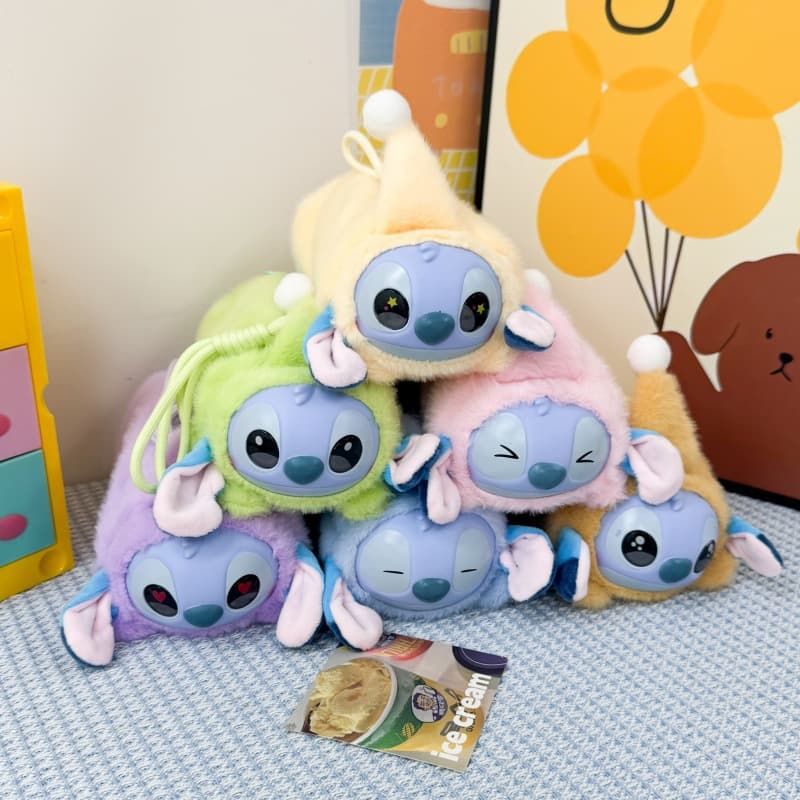 Stitch Lanyard Pen Bag Cartoon Plush Toy Vinyl Children's Creative Toy Student Doll Doll Gift
