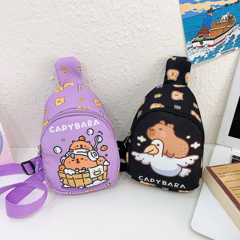 2025 New Chest Bag Kapibara Cute Trendy Mini Coin Purse Unisex Fashion Versatile Shoulder Crossbody Bag