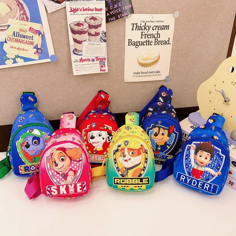 New Children's Chest Bag Wang Wang Team Cartoon Cartoon Crossbody Bag Boys and Girls Casual Joker Accessories Coin Purse Wholesale