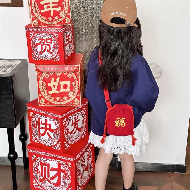 New Crossbody Bag for Babies to Receive Lucky Money during Chinese New Year, Cute Children's Bag for Girls, Large Capacity Coin Purse Storage
