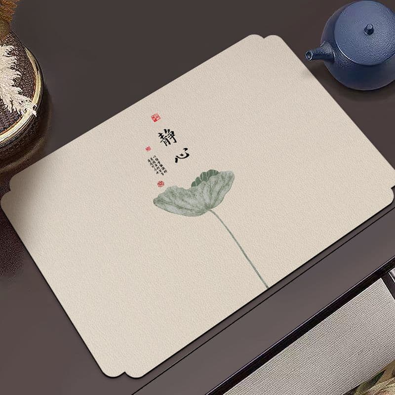 New Chinese-Style Heat Insulation Mat, Anti-Scalding Placemat, High-Looking, Elegant, Waterproof and Oil-Proof Hotel Table Mat, Household Placemat