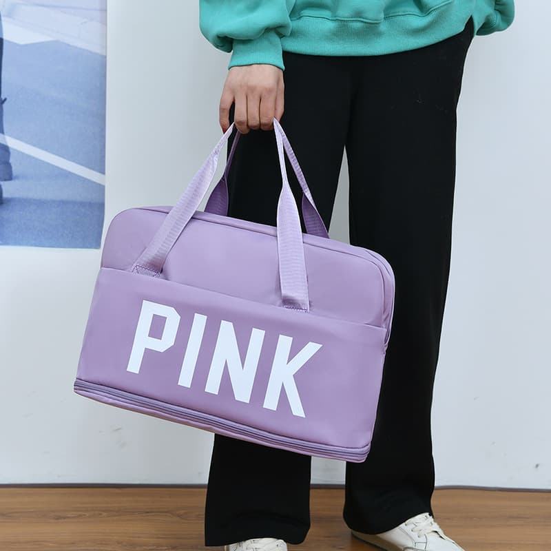 New Large Capacity Fashion Sports Fitness Bag Portable Yoga Bag Dry and Wet Separate Travel Bag Storage Bag Carrying Bag