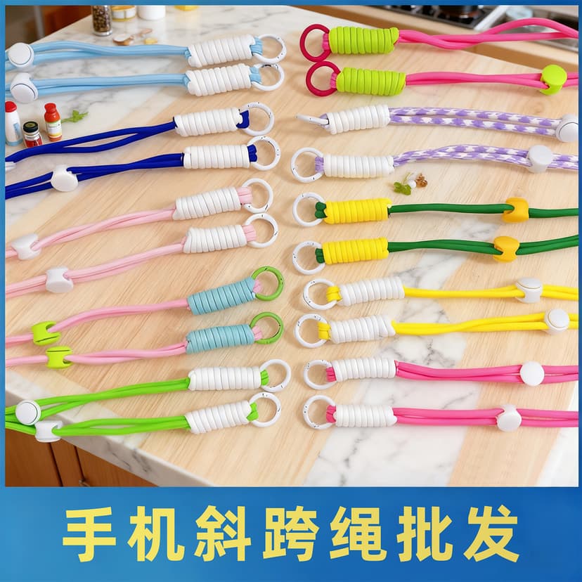 Mobile Phone Lanyard Can Be Carried Diagonally Across the Back, Long Anti-Lost, Adjustable Hand-Woven Universal Hanging Mobile Phone Case, High-Looking Wholesale