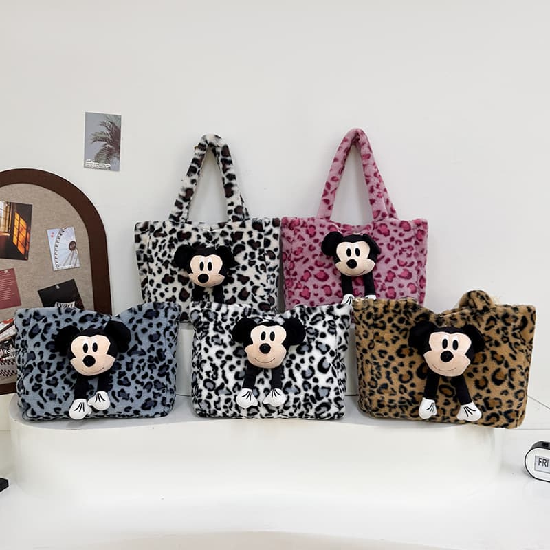 Cute Plaid Leopard Print Armpit Tote Bag for Women Commuting Autumn and Winter New Retro Fashion Large Capacity Versatile Shoulder Bag