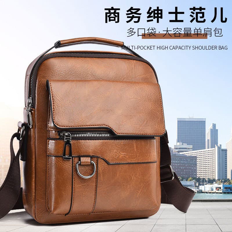 Shoulder Bag Men's High-end High-capacity Men's Bag Business Briefcase Men's Casual Satchel Portable Crossbody Bag