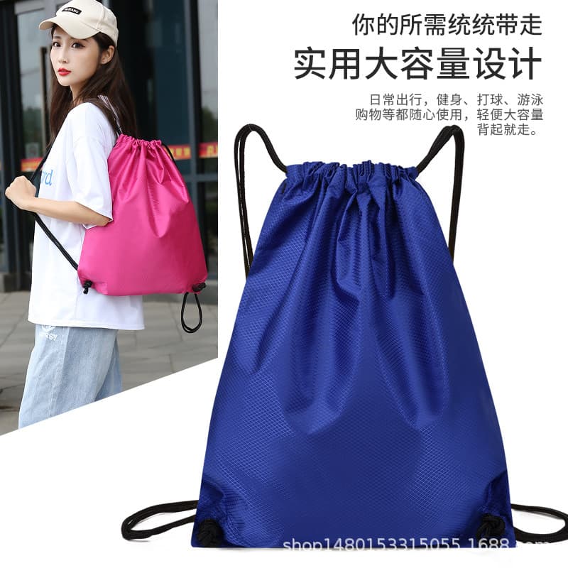 Drawstring Storage Bundle Pocket Oxford Cloth Waterproof Backpack Bag Portable Basketball Bag Printable LOGO Factory