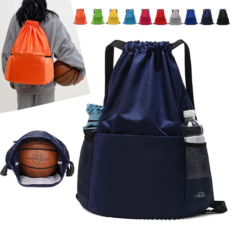 Pocket Drawstring Backpack in Stock, Outdoor Fitness Backpack, Unisex School Bag, Simple Lightweight Sports Basketball Bag