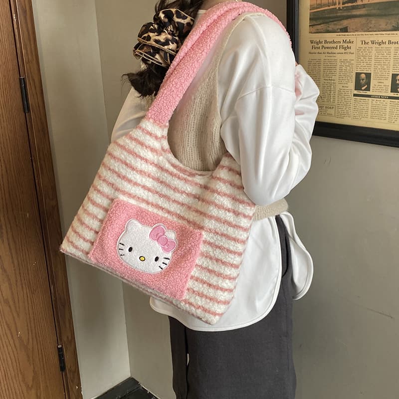 Autumn and Winter Ins Korean Style Women's Large-Capacity Furry Bag Women's Handbag Work Clothing Versatile Shoulder Tote Bag