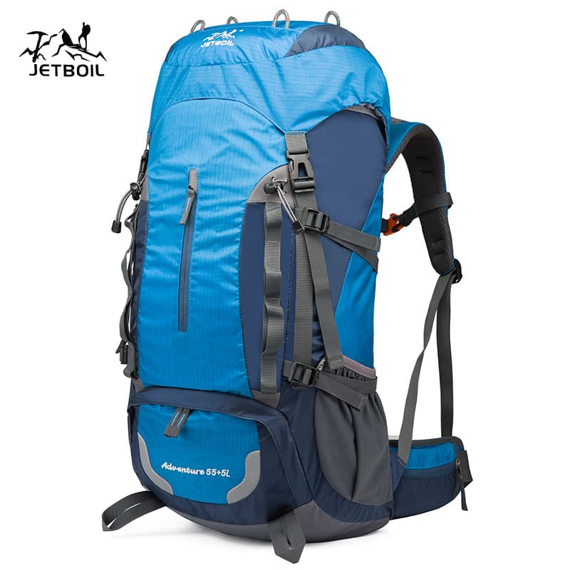 Jepnet Cross-Border 60L Large-Capacity Mountaineering Bag Hiking Camping Style Long-Distance Travel Outdoor Backpack Men's and Women's Sports Bag