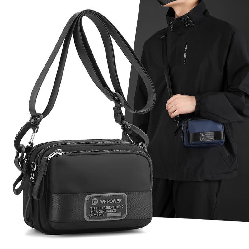 WEPOWER New Men's Crossbody Bag Backpack Lightweight Simple Shoulder Bag Mini Casual Waist Bag