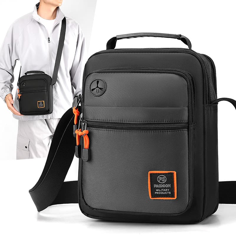New simple trendy messenger bag men's Oxford cloth large capacity waterproof wear-resistant shoulder bag travel travel bag