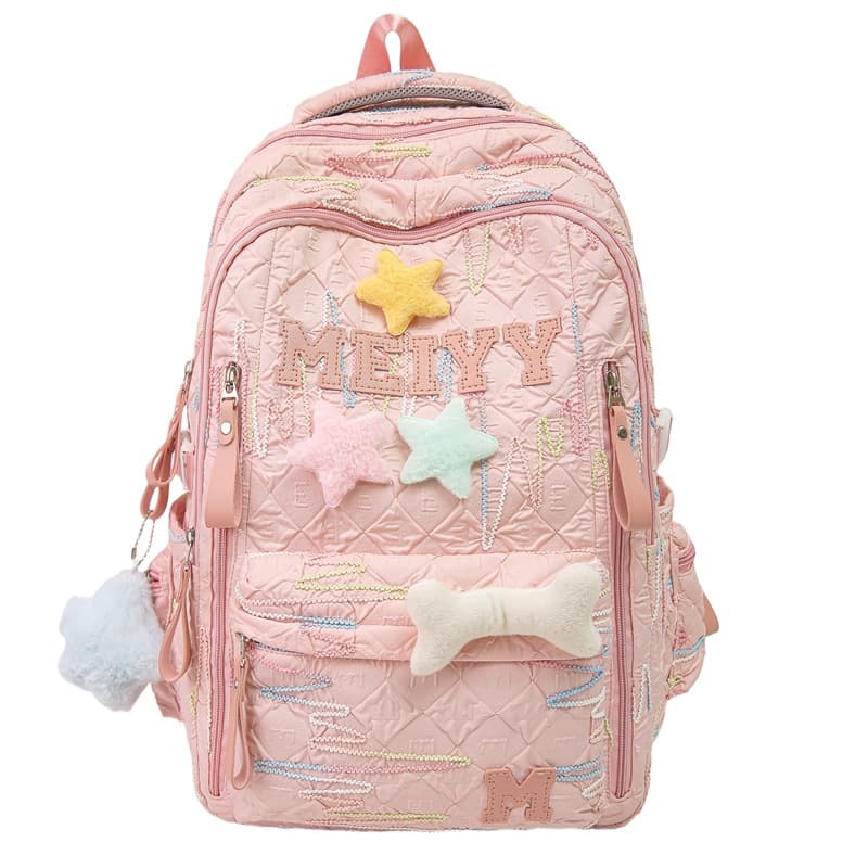 High-Looking, Large-Capacity, Junior High School and Primary School Girls' Handbags, Lightweight Schoolbags, Fashionable and Casual Backpacks, Computer Bags
