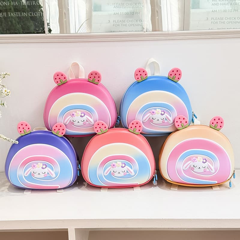 New Children's Backpack Cute Rainbow Kindergarten School Bag Boys and Girls Three-Dimensional Casual Versatile Backpack Cross-Border