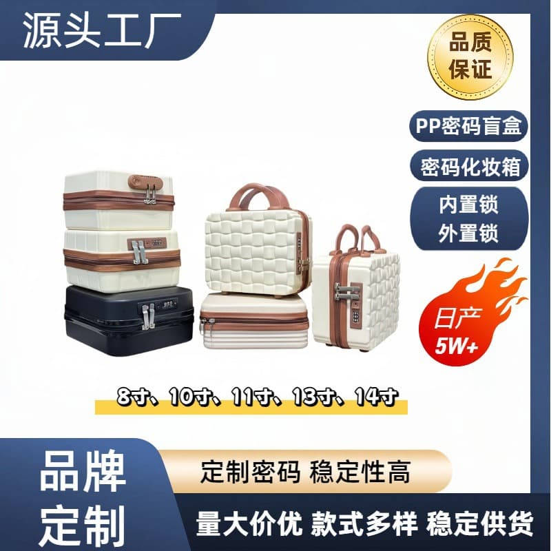 Pp Password Blind Box Cosmetic Case Luggage Storage Multi-Specification and Multi-Style Manufacturer Wholesale Password Can Be Customized to Be Safe and Stable
