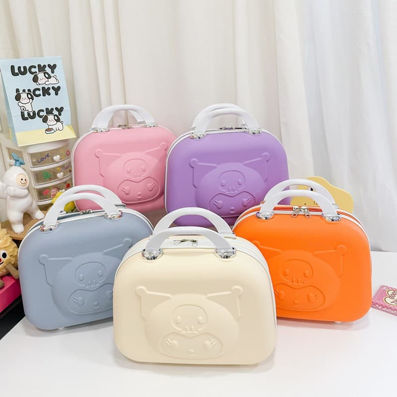 Cosmetic Case 14inch New Cartoon Cosmetic Case Kuromi Suitcase Lined with Interior and Exterior Trade Gift Box Factory Direct Sale