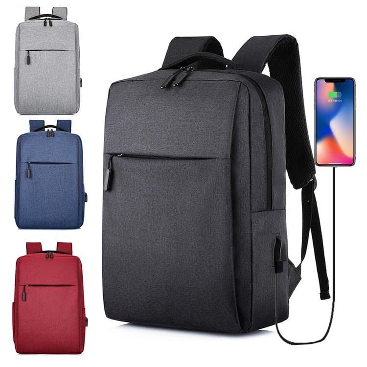 Cross-Border Backpack 2025 New Fashion Versatile Student School Bag USB Charging Work Clothing Simple Business Computer Bag