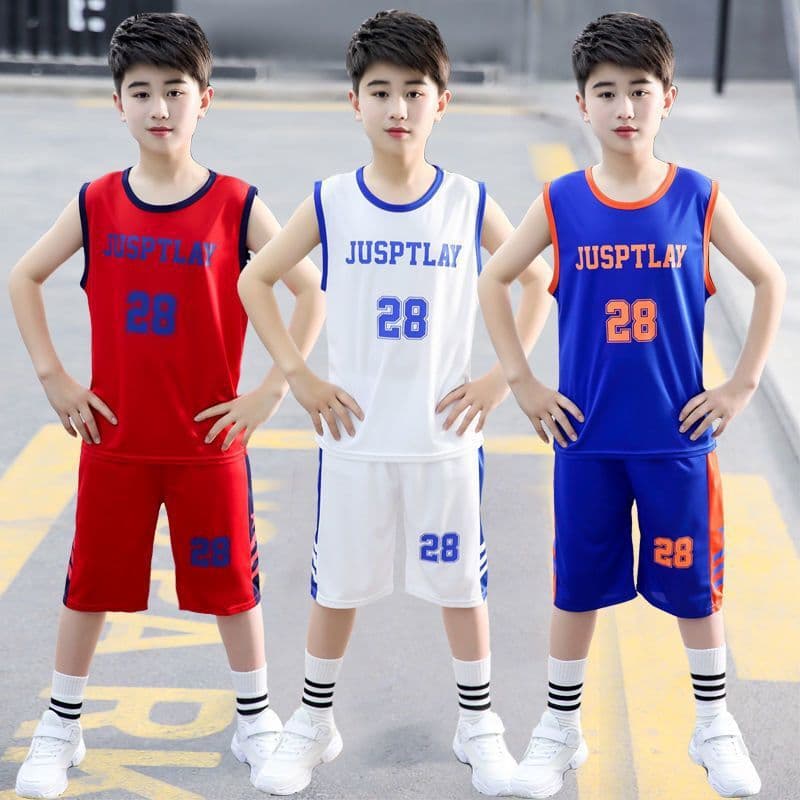 Foreign Trade Boys' Vest Suit New Korean Style Summer Two-Piece Set for Middle-Aged and Older Children, One-Piece Drop Shipping Sports and Leisure