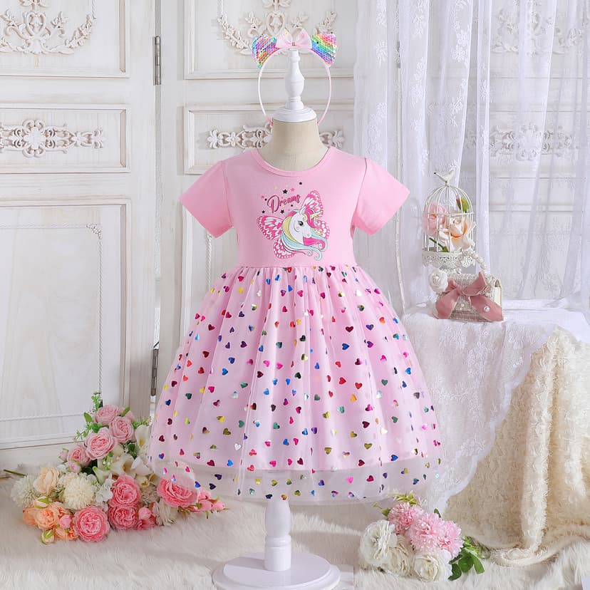 My Little Pony Unicorn Girls' Dress 2026 Summer Stylish Girl Princess Dress Puffy Tulle Children's Dress