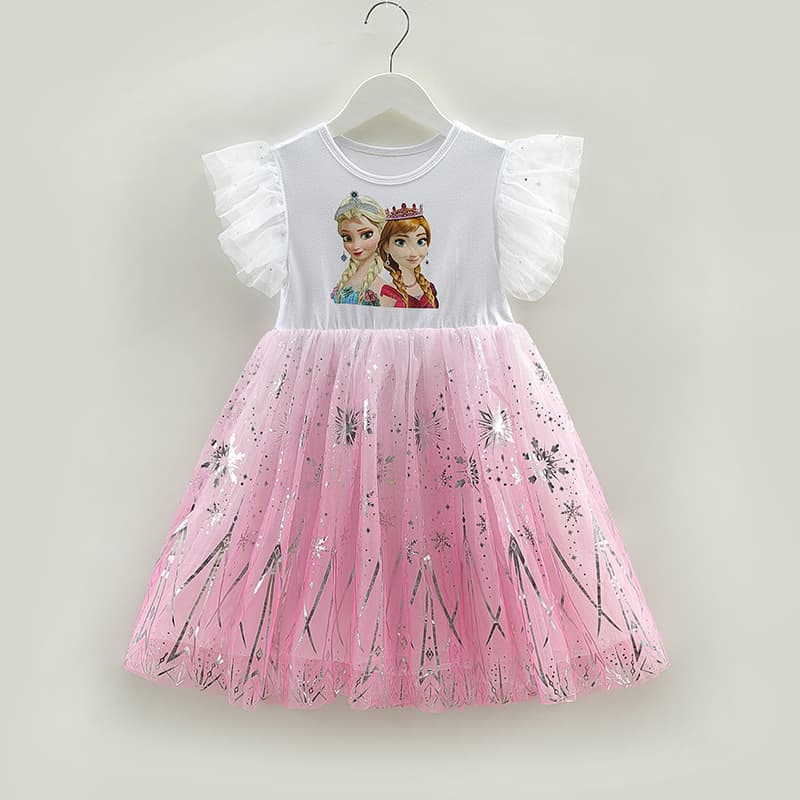 Girls' Dress Summer 2026 New Stylish Baby Summer Fashion Children's Clothing Summer Elsa Princess Dress