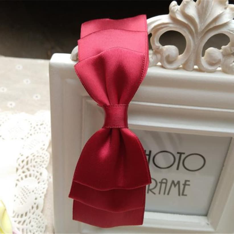 Children's Small Accessories Girl Flower Girl Dress Red Headband Small Accessories Wedding Photography Children's Dress Headband Bow
