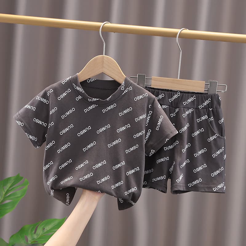 Boys Summer Suit 2025 New Style Baby Style Summer Two-Piece Set Kidsren's Handsome Clothes Popular Kidsren's Clothing Trend