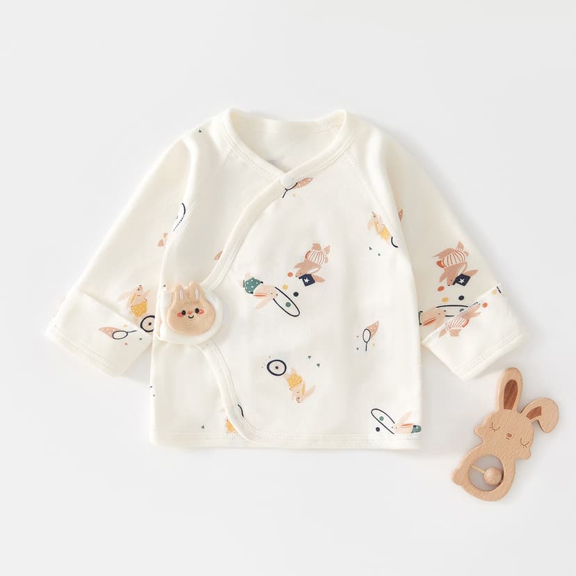 Newborn Baby Pure Cotton Boneless Half-back Clothes Spring and Autumn Jacket Monk Clothes Pure Cotton 0-March First Born A Four Seasons