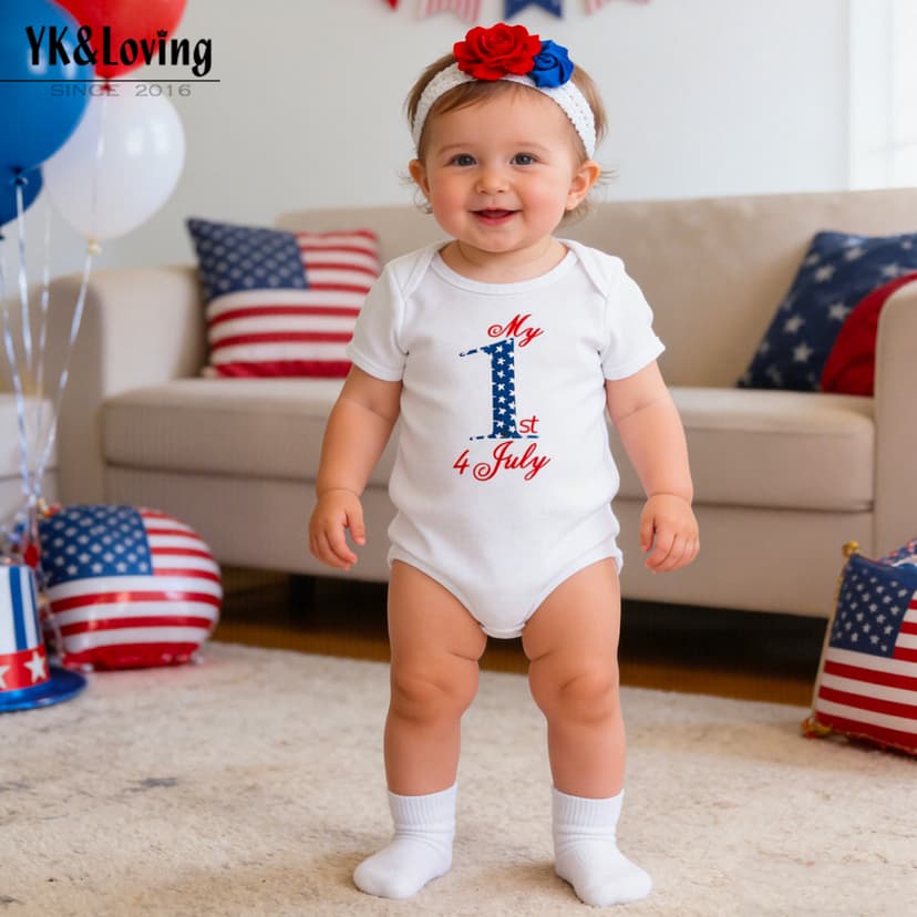Cross-Border American Independence Day newborn romper baby romper baby one-piece sheath clothes holiday short sleeve summer clothes