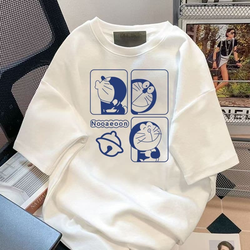 2025 Explosions Heavy Short-sleeved T-shirt Men's and Women's National Fashion Design Sense Printed Couple's Summer Loose Top T-shirt for Women